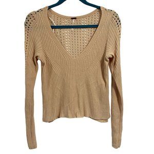 Free People Starlight Ribbed Tunic‎ Sweater Size M